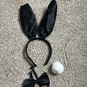 Black Bunny Ears Costume Set